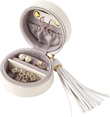HPTHLY Schmuckkästchen Schmuck-Organizer tragbar Schmuckschatulle Schmuckschatulle für Mädchen Ringe Organizer Reiseetui Quaste Reißverschluss Aufbewahrung,Weiß - 7 x 7 x 5 cm HPTHLY Schmuckkästchen Schmuck-Organizer tragbar Schmuckschatulle Schmuckschatulle für Mädchen Ringe Organizer Reiseetui Quaste Reißverschluss Aufbewahrung,Weiß - 7 x 7 x 5 cm von HPTHLY
