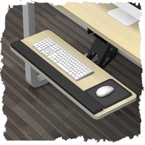 HPTHLY Schwenkbare Tastaturschublade Für Unter Den Schreibtisch, Tastaturablage, Einstellbarer Winkel, Ausziehbare Schreibtischverlängerung, Computertastaturhalter Mit HPTHLY Schwenkbare Tastaturschublade Für Unter Den Schreibtisch, Tastaturablage, Einstellbarer Winkel, Ausziehbare Schreibtischverlängerung, Computertastaturhalter Mit von HPTHLY