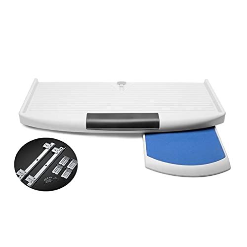 HPTHLY Tastaturablage Mit Pads, 360°-Schieberegal Für Tastaturschubladen Unter Dem Schreibtisch, Einfache Installation Für Lagerregale Im Büro Und In Der Garage von HPTHLY