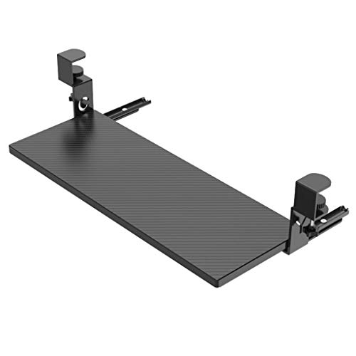 HPTHLY Tastaturablage Unter Dem Schreibtisch, Ergonomische Verschiebbare Tastaturablage, Computertisch-Erweiterung, Klemme An Der Tastaturschublade, Tastaturständer Oh von HPTHLY