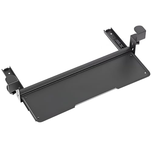 HPTHLY Tastaturablage Unter Dem Schreibtisch Zum Herausziehen Mit C-Klemmenhalterung, Stabile Ausziehbare Tastaturschublade Zum Tippen HPTHLY Tastaturablage Unter Dem Schreibtisch Zum Herausziehen Mit C-Klemmenhalterung, Stabile Ausziehbare Tastaturschublade Zum Tippen von HPTHLY