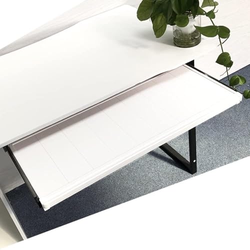 HPTHLY Tastaturschublade Unter Dem Schreibtisch – Ergonomische Ausziehplattform Mit Geräuschloser Gleitschiene, Platzsparender Ständer von HPTHLY