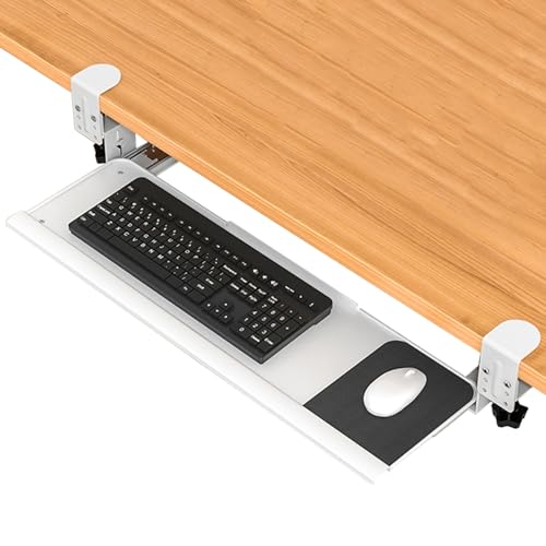 HPTHLY Verstellbare Tastaturablage, Tastaturschublade Unter Dem Schreibtisch Mit C-Klemme, Einziehbare Tastatur- Und Mausablage Zum Tippen HPTHLY Verstellbare Tastaturablage, Tastaturschublade Unter Dem Schreibtisch Mit C-Klemme, Einziehbare Tastatur- Und Mausablage Zum Tippen von HPTHLY