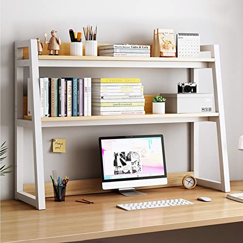 HPTHLY Verstellbares Schreibtisch-Bücherregal Mit Multifunktionalen Ablageflächen Für Bürobedarf Und Heimdekoration. Stehendes Leiter-Bücherregal Für Den Computertisc,B-55CM von HPTHLY