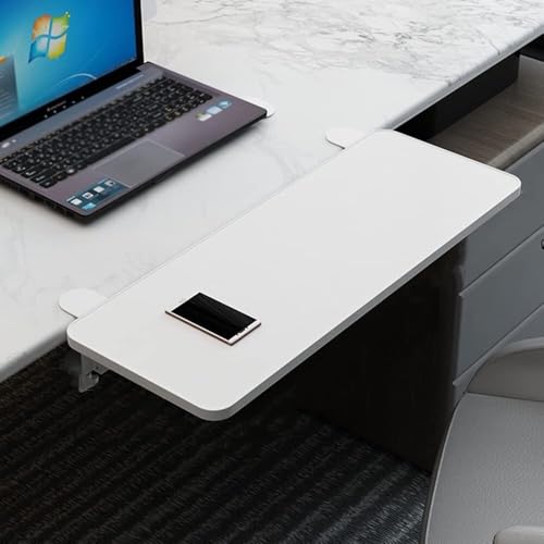 HPTHLY Zusammenklappbare Schreibtisch-Verlängerungsablage, Ergonomische Tastaturplattform Aus Holz Mit Klemmbefestigung, 52/65/75 cm, Platzsparendes Design Für Zuhause von HPTHLY