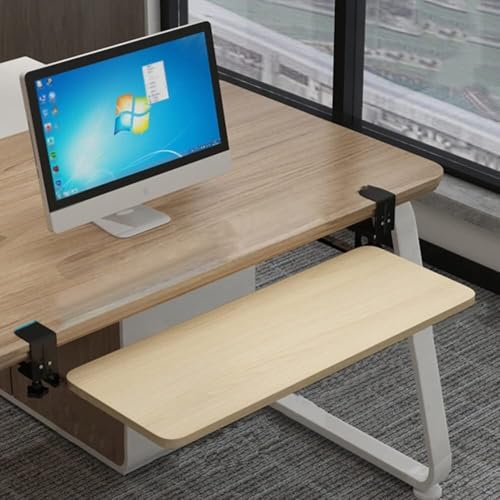 Tastaturablage Für Unter Den Schreibtisch, Große Ausziehbare Ergonomische Tastaturplattform, Einziehbare Holzschublade, Zum Anklemmen – Helles Walnussholz, 65 C Tastaturablage Für Unter Den Schreibtisch, Große Ausziehbare Ergonomische Tastaturplattform, Einziehbare Holzschublade, Zum Anklemmen – Helles Walnussholz, 65 C von HPTHLY