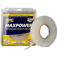 HPX - Doppelseitiges Klebeband mit starker Klebkraft transparent 19mm x 16,5m HT1916 von HPX