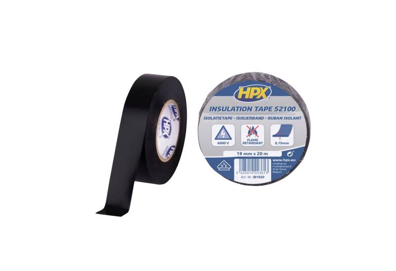 HPX Klebeband HPX PVC Insulation tape 52100 Schwarz - 19 mm / 10 m von HPX
