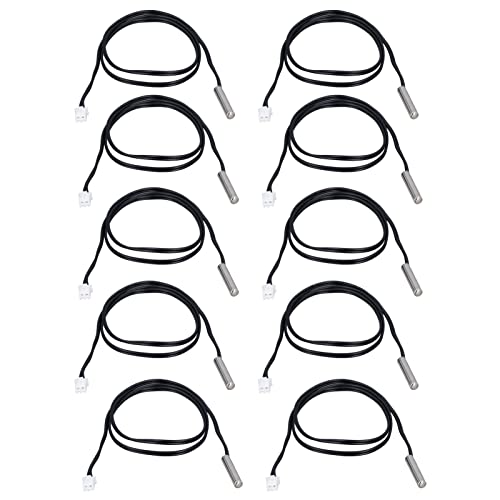10 -pcs -Temperatursensor -Sonde Thermistor Temperatur Wandler zylindrischer Kopf 500 mm für Heimatträge (50k B3950) von HPZIHUIT