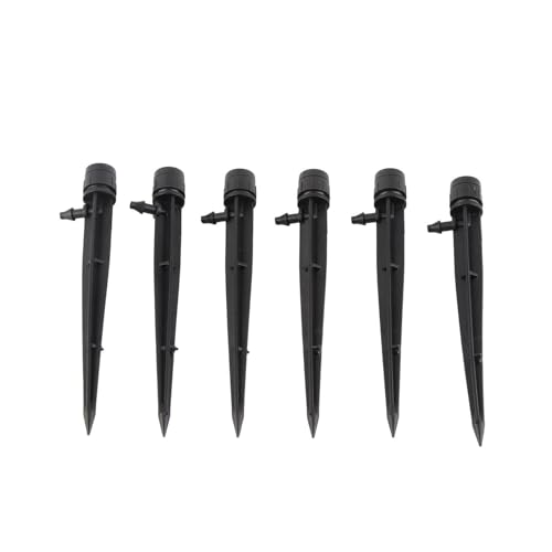 100 Stück Tropfemitter einstellbare Wasserströmung Dripper Sprühgarten Pflanzenwässerungssystem (13 cm / 5,1in schwarz) von HPZIHUIT