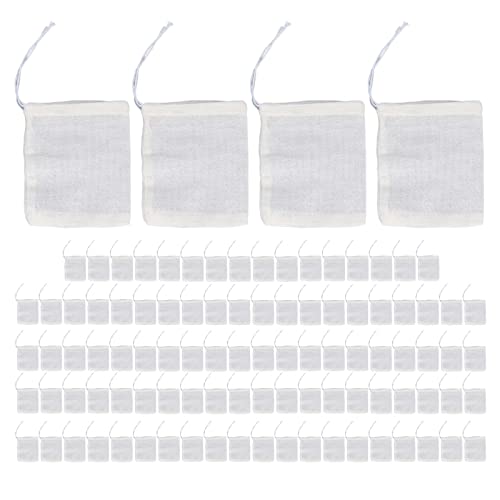 100pcs Draw String -Baumwollbeutel 8cmx10 cm wiederverwendbarer Filtertee umweltfreundliche Teefiltertasche von HPZIHUIT