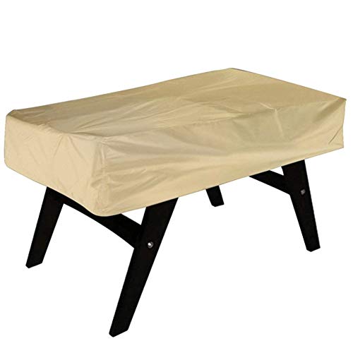 142x132x38cm wasserdichte Tabelle Abdeckung Billard Dust Proof Protective Cover Möbelzubehör (Beige) von HPZIHUIT