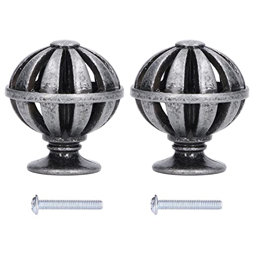 2Set Cabinet Knob Birdcage Hollow Retro -Charm für Zinklegierung zu Hause (366 Vogelkäfigschäfer Silber) von HPZIHUIT