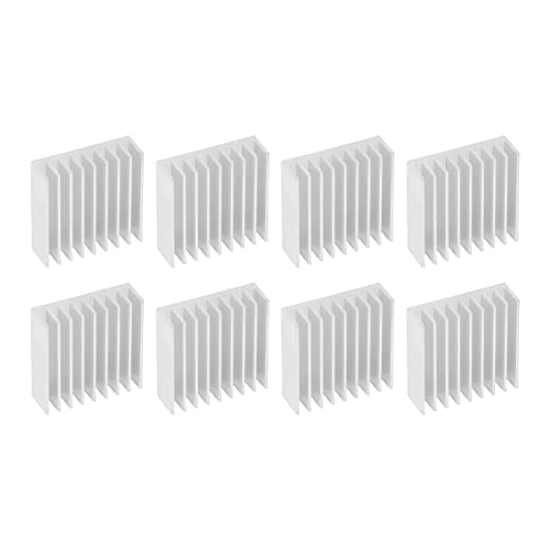 8pcs Kühlkörpern Heizkörper 50x50x17mm Aluminium Thermalkühler Kühlkühler Kit Kit (Mit Rückenkleber) von HPZIHUIT