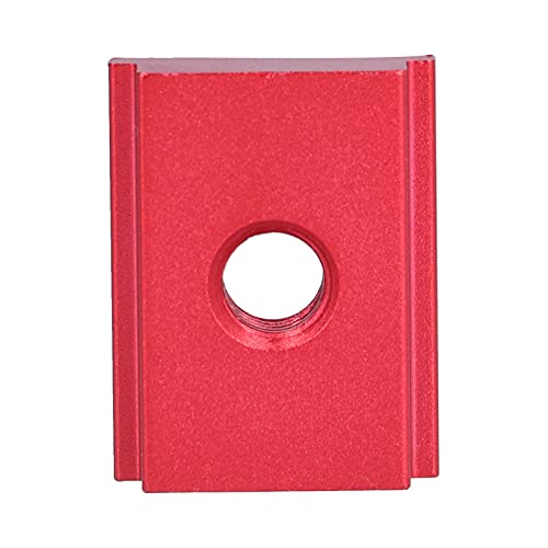 Aluminiumlegierung Schiebende Nuss T Track Slider Schraubenschlitzverschluss rot für Holzbearbeitungsgefälle (M6) von HPZIHUIT
