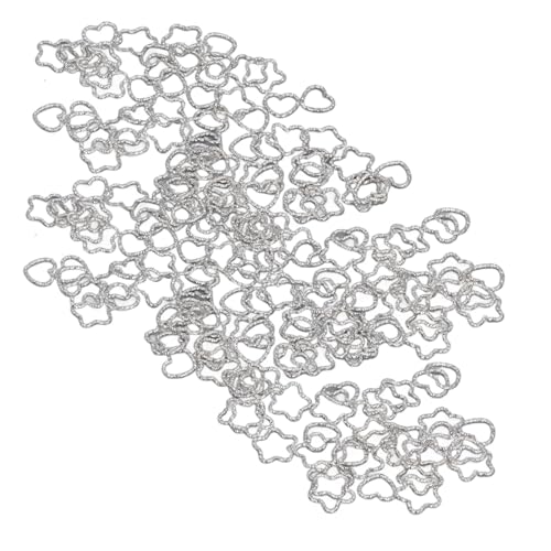Buntes Star Love Form Braids Ringclips Süßes Metallbaum Haarringe Accessoires Party Events Hochzeitskonzerte 200pcs (Silber) von HPZIHUIT