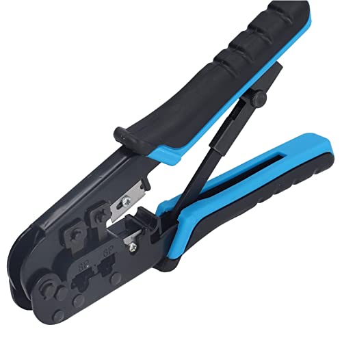 Crimpzange, schützend, einfache Schere, Werkzeug für Terminal-Ratsche, blau, schwarz, legierter Stahl von HPZIHUIT