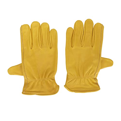 Garten -Kuhläden -Handschuhe tragen volle Fingerlederhandschuhe im Freien im Freien gelb (Xl) von HPZIHUIT