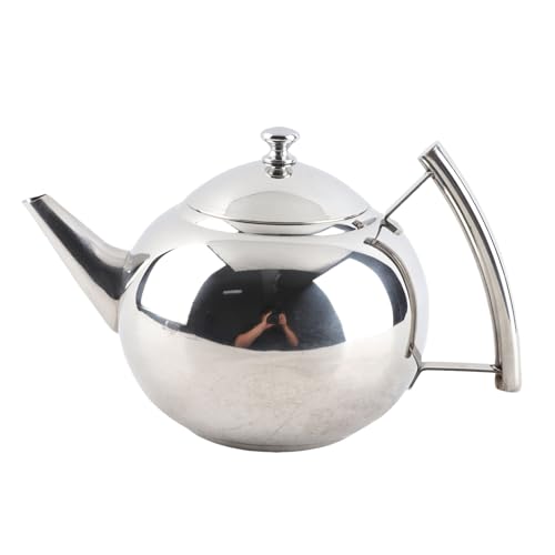 HPZIHUIT Edelstahl Tee Wasserkocher Topf mit Filter zum Brauen von lockeren Blättern und Beuteln (1,5 l) von HPZIHUIT