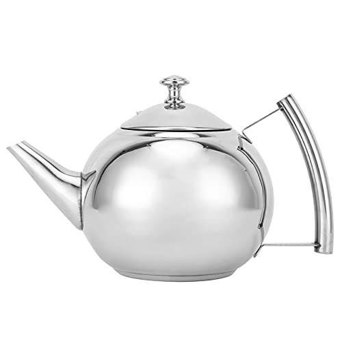 HPZIHUIT Edelstahl Tee Wasserkocher Topf mit Filter zum Brauen von lockeren Blättern und Beuteln (1l) von HPZIHUIT