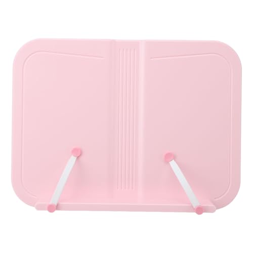 HPZIHUIT Einstellbarer rosa Lehrbuch -Standhalter mit Seite Clips Tablet Rezept Kochbuch Reader -Leser -Stand für Desktop und LAP -Verwendung (Grundversion) von HPZIHUIT