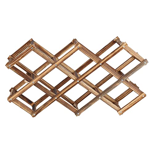 HPZIHUIT Holzweinkabine große Kapazität Faltbare Elegante 10 Flaschen Weinlager Kompaktschrank für Home Bar Hotel Restaurant Restaurant von HPZIHUIT
