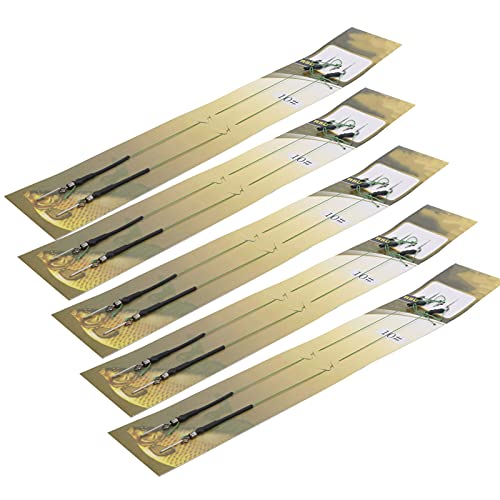 HPZIHUIT Karpfenfischerhaar -Rigs Linie Metallhaken Köder Wire Haken Set Fischereizubehör für schwimmende Pellets Fleischmais (10#) von HPZIHUIT