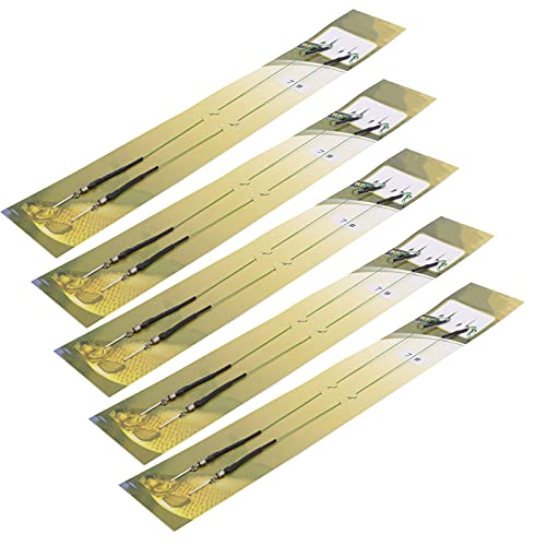 HPZIHUIT Karpfenfischerhaar -Rigs Linie Metallhaken Köder Wire Haken Set Fischereizubehör für schwimmende Pellets Fleischmais (7#) von HPZIHUIT