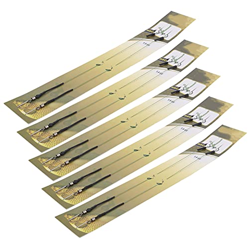 HPZIHUIT Karpfenfischerhaar -Rigs Linie Metallhaken Köder Wire Haken Set Fischereizubehör für schwimmende Pellets Fleischmais (9#) von HPZIHUIT