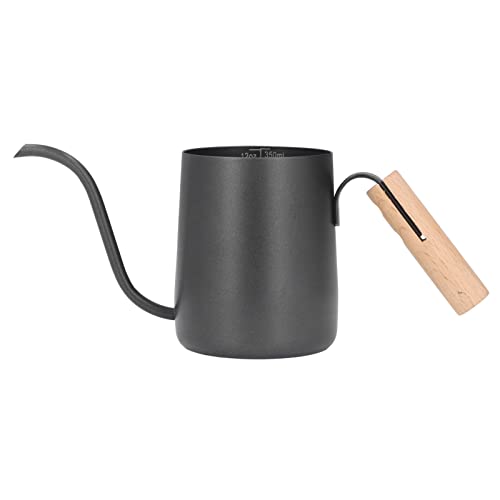 HPZIHUIT Schwarzer Edelstahl Langer Ausguss Tropf Kessel Schweineck über Kaffeekanne mit Holzgriff 350 ml Home Office -Gebrauch HPZIHUIT Schwarzer Edelstahl Langer Ausguss Tropf Kessel Schweineck über Kaffeekanne mit Holzgriff 350 ml Home Office -Gebrauch von HPZIHUIT