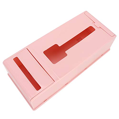 HPZIHUIT Wandmontierte Plastiktütenspender Müllmüll Taschen Aufbewahrungsbox Organizer Halter für Küche (Rosa) von HPZIHUIT