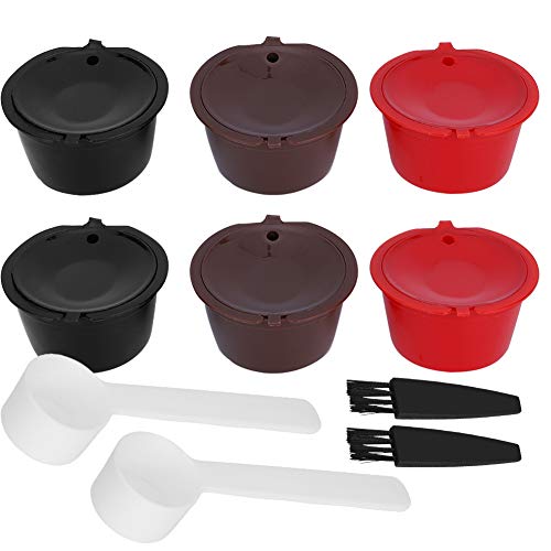 HPZIHUIT Wiederverwendbare nachfüllbare Kaffeekapsel Filter Cup Café -Werkzeuge für Set mit Löffeln und Bürsten von HPZIHUIT