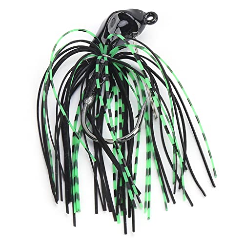 HPZIHUIT Willow Leaf Spinnerbait Anti Hanging Bood Fishing Lure Spinner Köder für frische Meeresbarsch (Schwarz) von HPZIHUIT