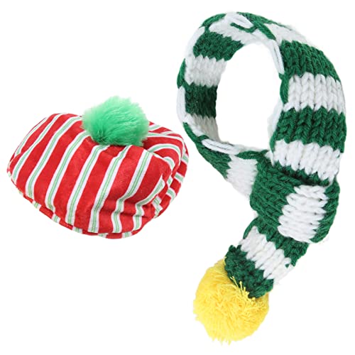 Hundegestrickte Hut -Set süße Weihnachtskostüm Haustier Schal warm EIN verstellbares elastisches Stirnband Indoor Outdoor Aktivitäten (L) von HPZIHUIT