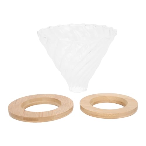 Kaffee Dripper -Kegelfilter Tasse Kaffeemaschinenzubehör mit Holzbasis -Heimbüro Verwendung von HPZIHUIT