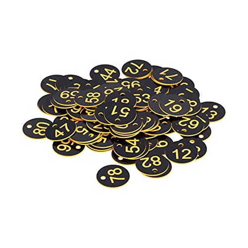 Rundnummern Tag Beehive Zeichen Marker Labels Farm Imkere Accessoire für das Viehmanagement (Schwarzgelb) von HPZIHUIT