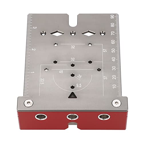 Scharnierlochbohrlokator Effizienter Aluminiumlegierungsanleitung für Schrank Tür Holzbearbeitung Bohrer Locator (L) von HPZIHUIT