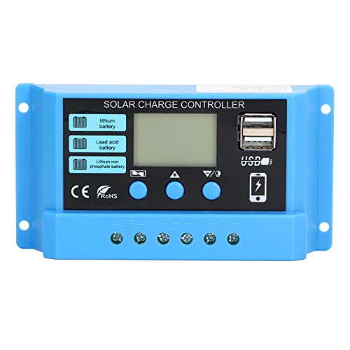 Solar Charge Controller Photovoltaik Dual USB Output PWM Control Zubehör Ladestrom Solar Power Generation Smart Home System (20a) von HPZIHUIT