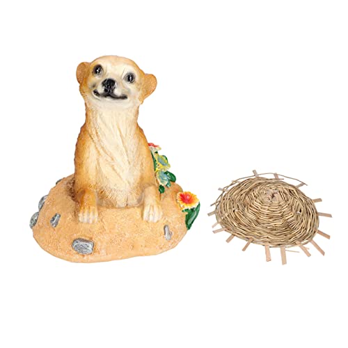 Statue Outdoor Garten Ornament Harz Kunst Country Style 8.9in Strohhut Rasenation von HPZIHUIT