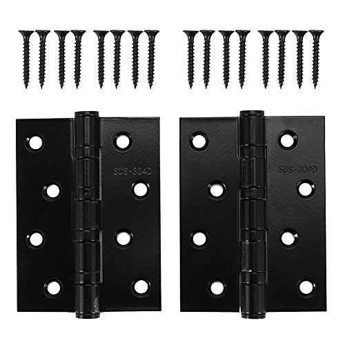 Türscharnier Dicke 304 Edelstahl Neoprenanzug Flachscharnier Haushaltsware-Zubehör Schwarz Hardware (4 Zoll 3.0 Dicke 304 Schwarz) von HPZIHUIT