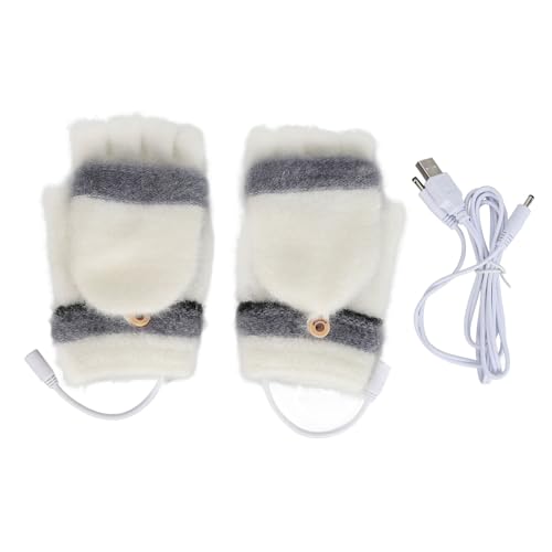 USB -erhitzte Handschuhe gemittelter Winter warm warmer Finger mit halben Fingern und Laptop USB -Heizhandschuhen Laptop -Typing -Handschuhe zum Wanderungen mit Skifahren von HPZIHUIT
