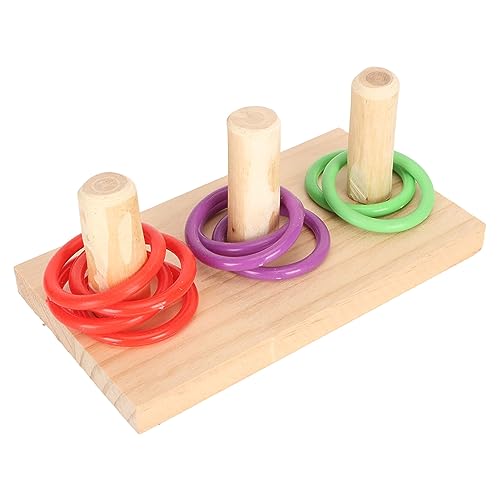 Vogelring-Spielzeug, bunt, interaktives Kautraining, Papageien-Tischpuzzle-Spielzeug für Nymphensittiche (5 cm Ring) von HPZIHUIT