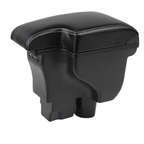 HPZPRPCEW Für C&hevrolet Für Sail 3 Armlehnenbox Für Sail 3 Für Aveo Auto Armlehnenbox Nachrüst Aufbewahrungsbox(C3 Carbon texture 3usb) von HPZPRPCEW