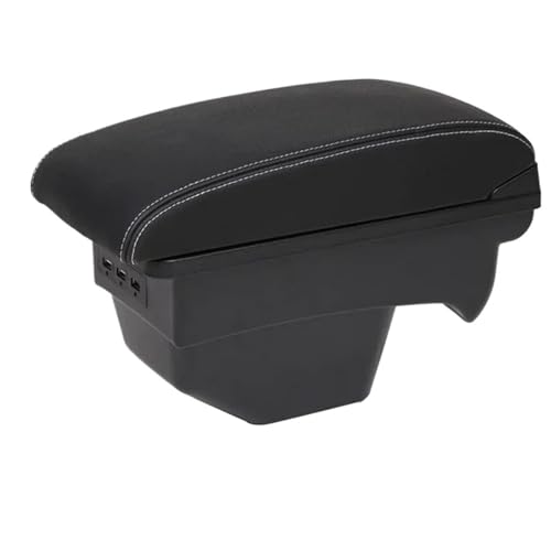 HPZPRPCEW Für Citroen C4 2011 Auto-Armlehnenbox Nachrüst-Zubehör Mittelkonsolen-Ablage(A3 genuine cowhide 3USB) von HPZPRPCEW