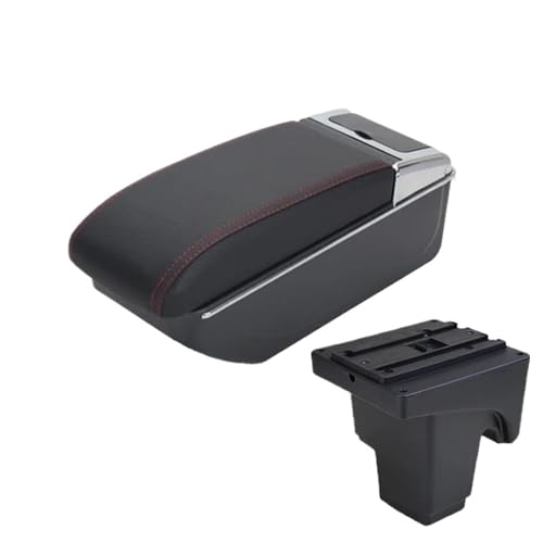 HPZPRPCEW Für FOCUS 3 Armlehnenbox Für Focus III MK3 Autoarmlehne Aufbewahrungsbox(Black red line) von HPZPRPCEW