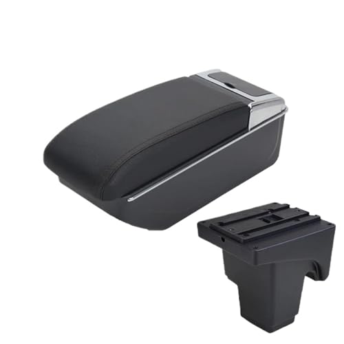 HPZPRPCEW Für FOCUS 3 Armlehnenbox Für Focus III MK3 Autoarmlehne Aufbewahrungsbox(Schwarze schwarze Linie) von HPZPRPCEW