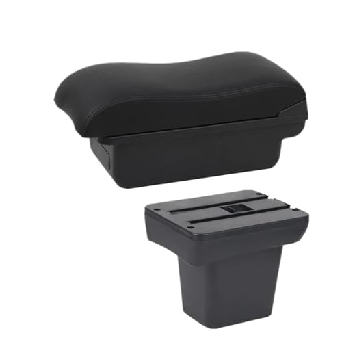 HPZPRPCEW Für Freelander Armlehnenbox Für Frelender 2 2006 2007 2008 2009 2010 2011 2012 Zentrale Aufbewahrungsbox(A2 schwarze Linie Kein USB) von HPZPRPCEW