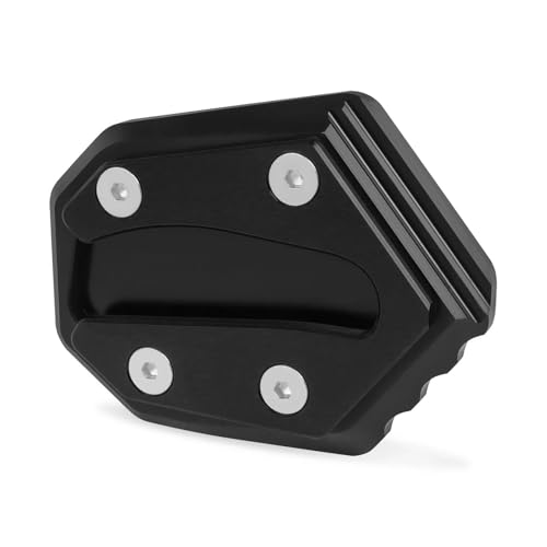 HPZPRPCEW Für Kawasaki W800 650 400 2019 2020 2021 2022 2023 W800 W650 W400 Motorrad-Ständerfuß-Seitenständer-Vergrößerungsverlängerungs-Stützplattenpolster(SCHWARZ) von HPZPRPCEW