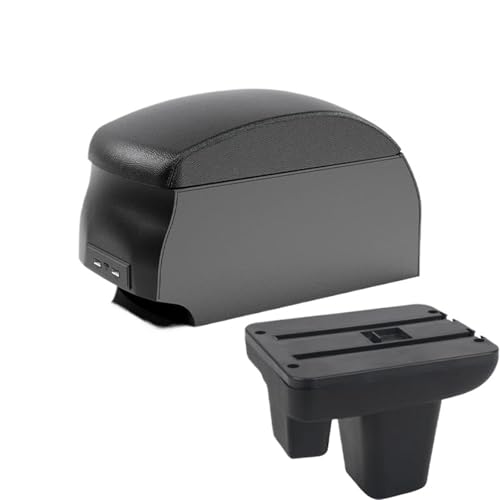 HPZPRPCEW Für MG MG3 Autoarmlehnenbox Zentrale Aufbewahrungsbox Interne Modifikation Ladeausstattung Fahrzeugzubehör Rechtslenker(B2 Black double) von HPZPRPCEW