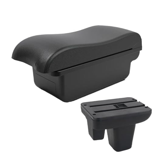 HPZPRPCEW Für Morris Für Garagen MG3 Armaturenbrett-Box Mittelkonsole Zentral Lagerinhalt Aufbewahrungsbox Mit Getränkehalter USB(A2 schwarze Linie Kein USB) von HPZPRPCEW